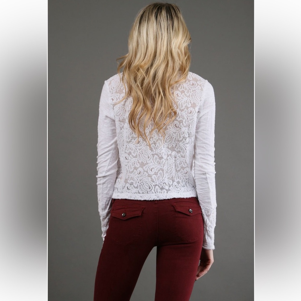Free People We The Free Floral and Lace Top - Picture 7 of 9